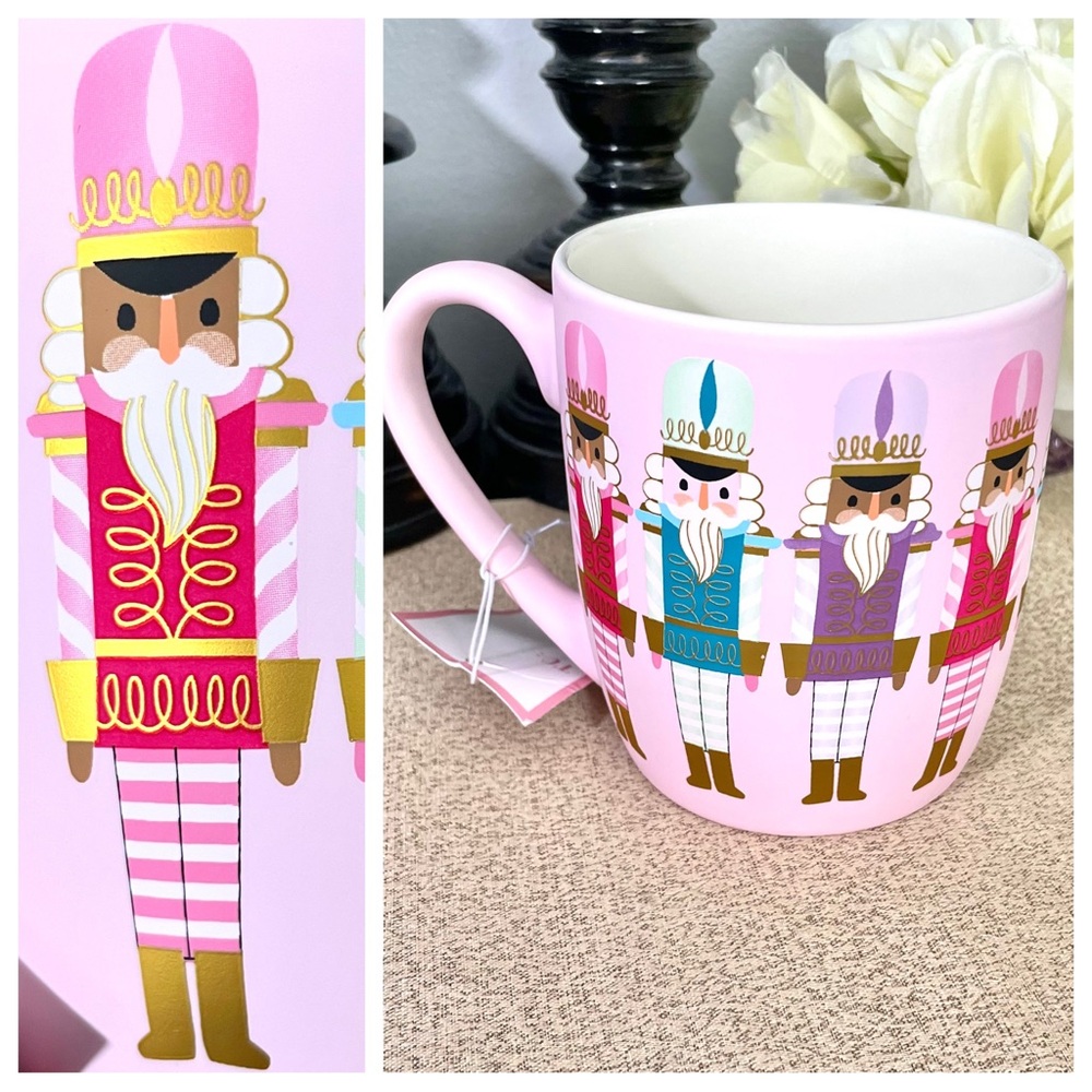 NWT Gold Foil Nutcracker Soft Touch Ceramic Mug